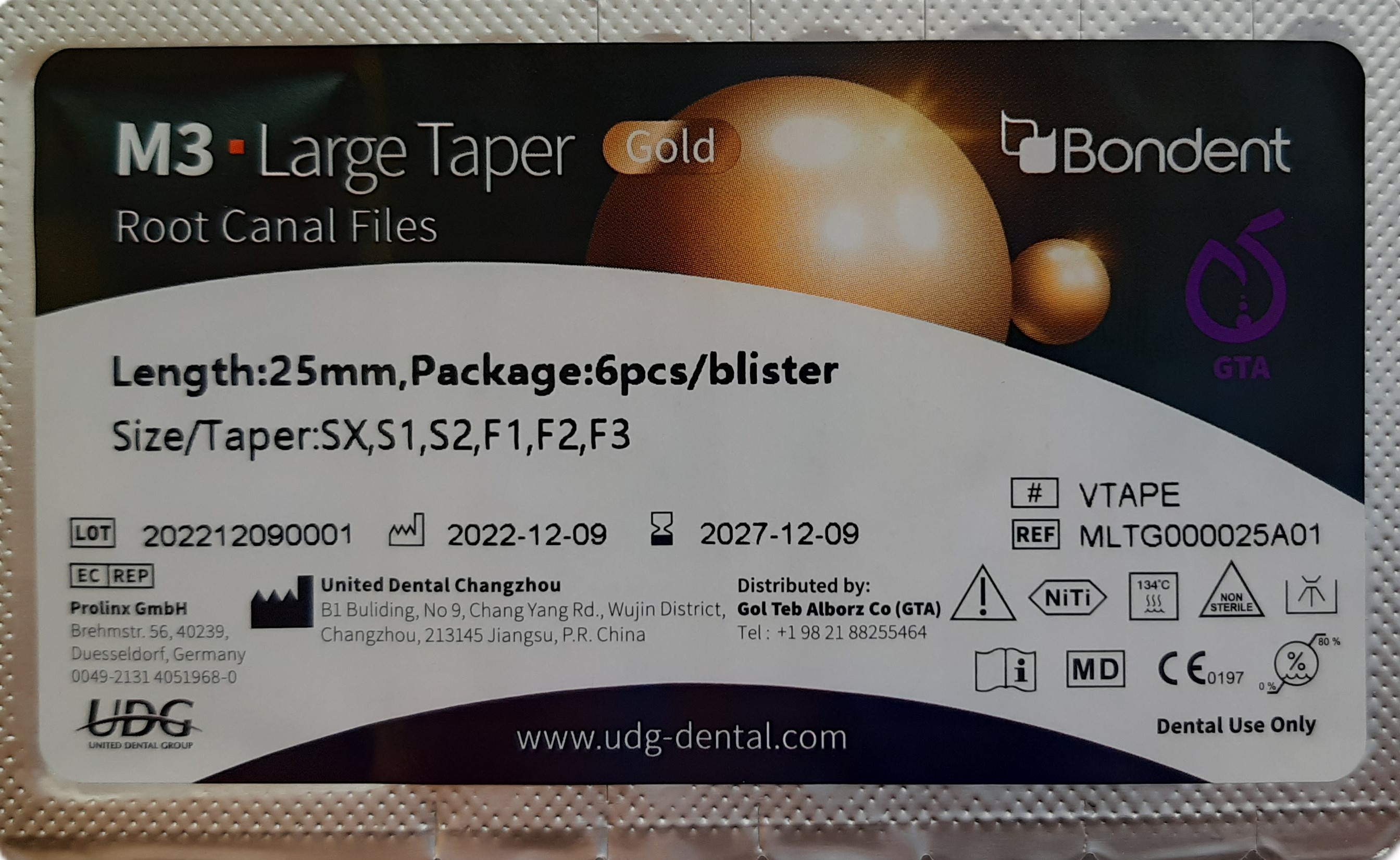 Large Taper Assorted (Protaper) 25mm